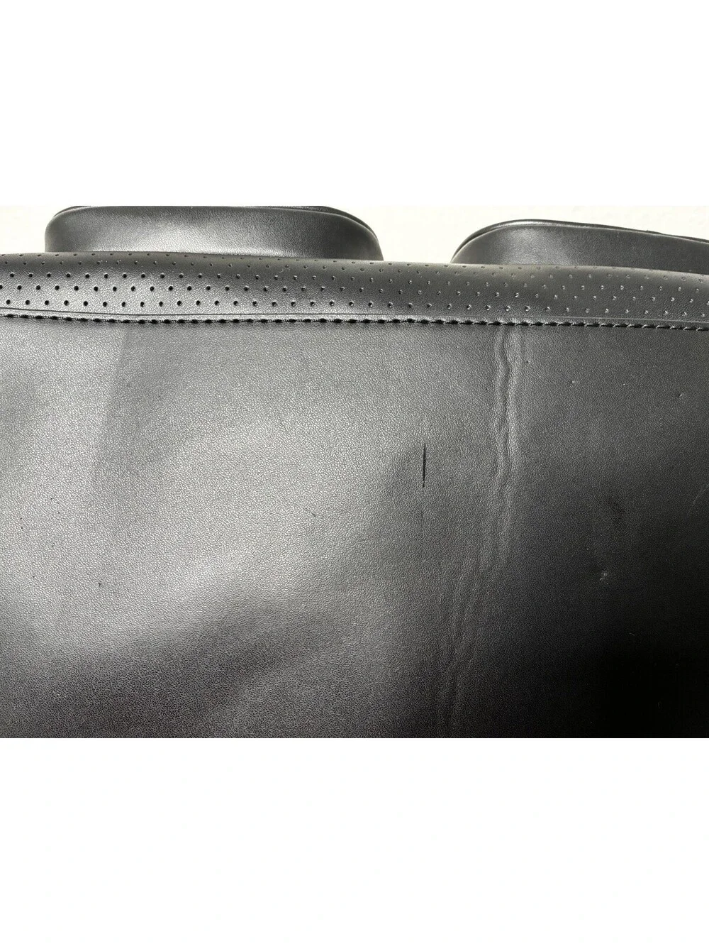 Michael Kors Hanover Black Perforated Leather Satchel Handbag Crossbody Strap